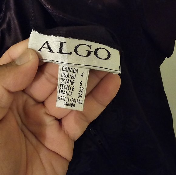 Vintage Algo Cheongsam Inspired Evening Dress Size 4 - Picture 3 of 3